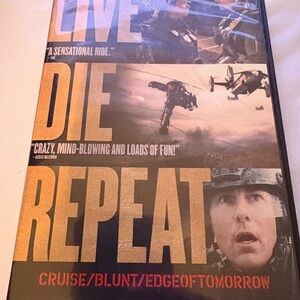 Live Die Repeat Movie Poster - Black and Gold